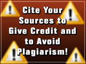  Cite your Source and give Credit